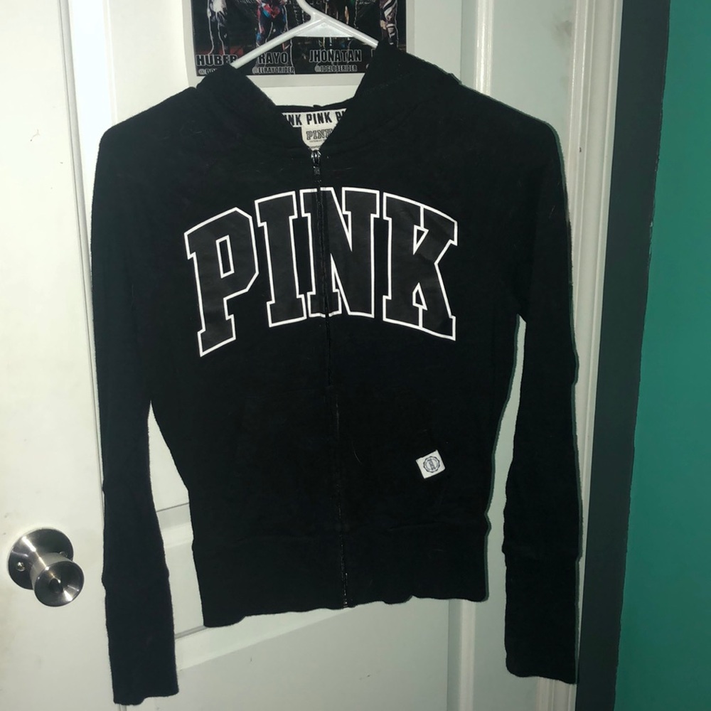 black pink hoodie